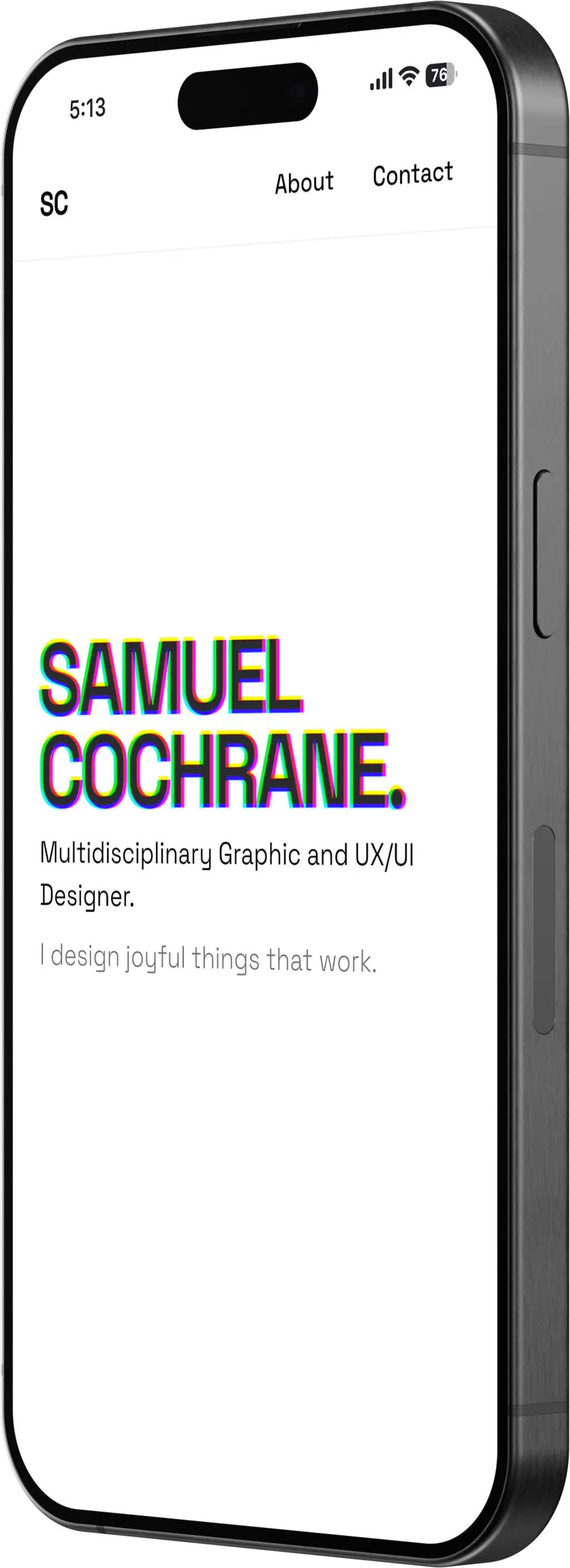 Samuel Cochrane iPhone View